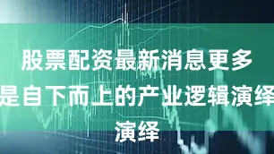 股票配资最新消息更多是自下而上的产业逻辑演绎